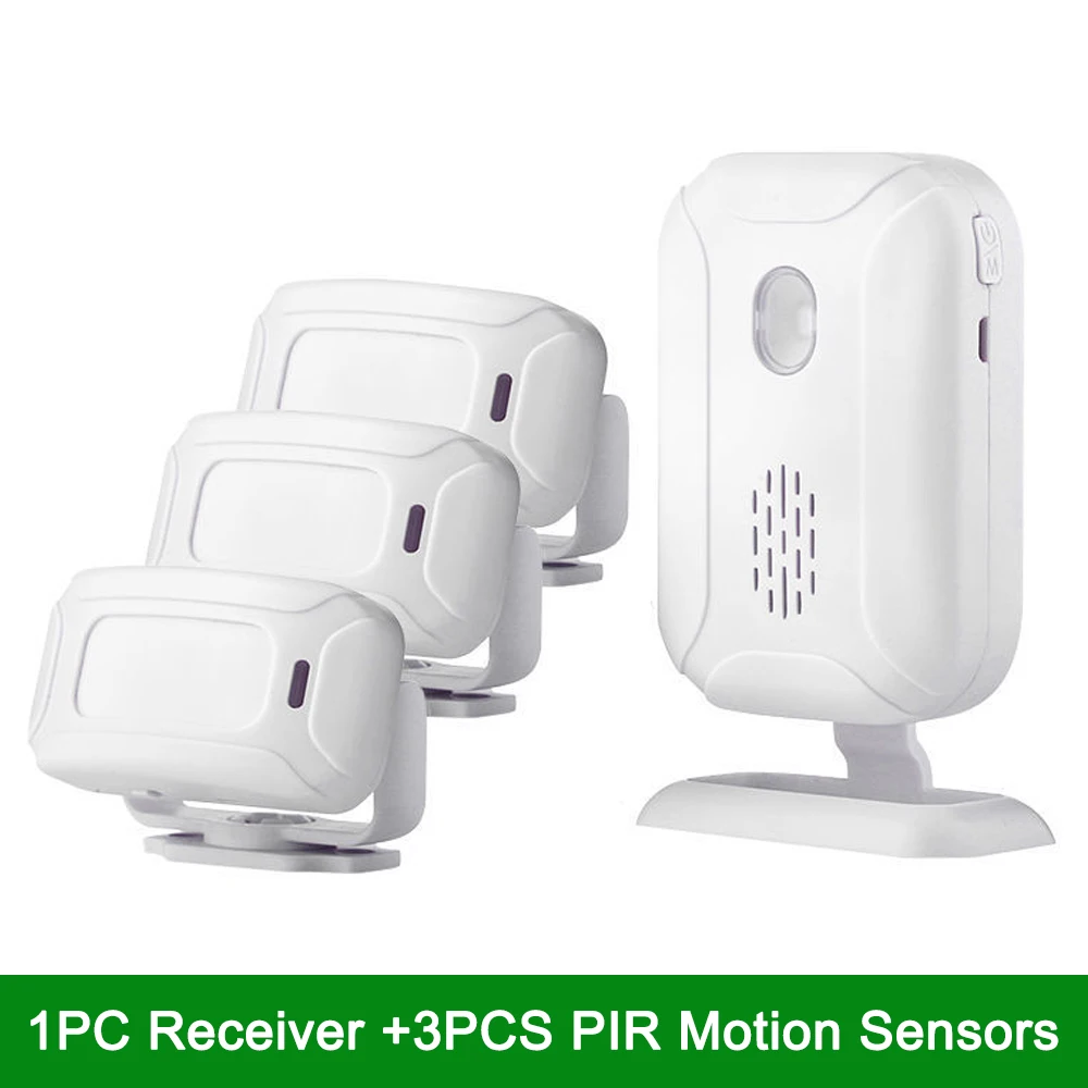 Wireless Motion Sensor Doorbell with Chime for Store Security and Visitor Welcome