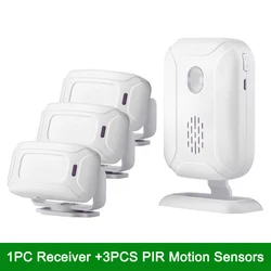 Wireless Motion Sensor Doorbell with Chime for Store Security and Visitor Welcome (C 3X Infrared Sensor)