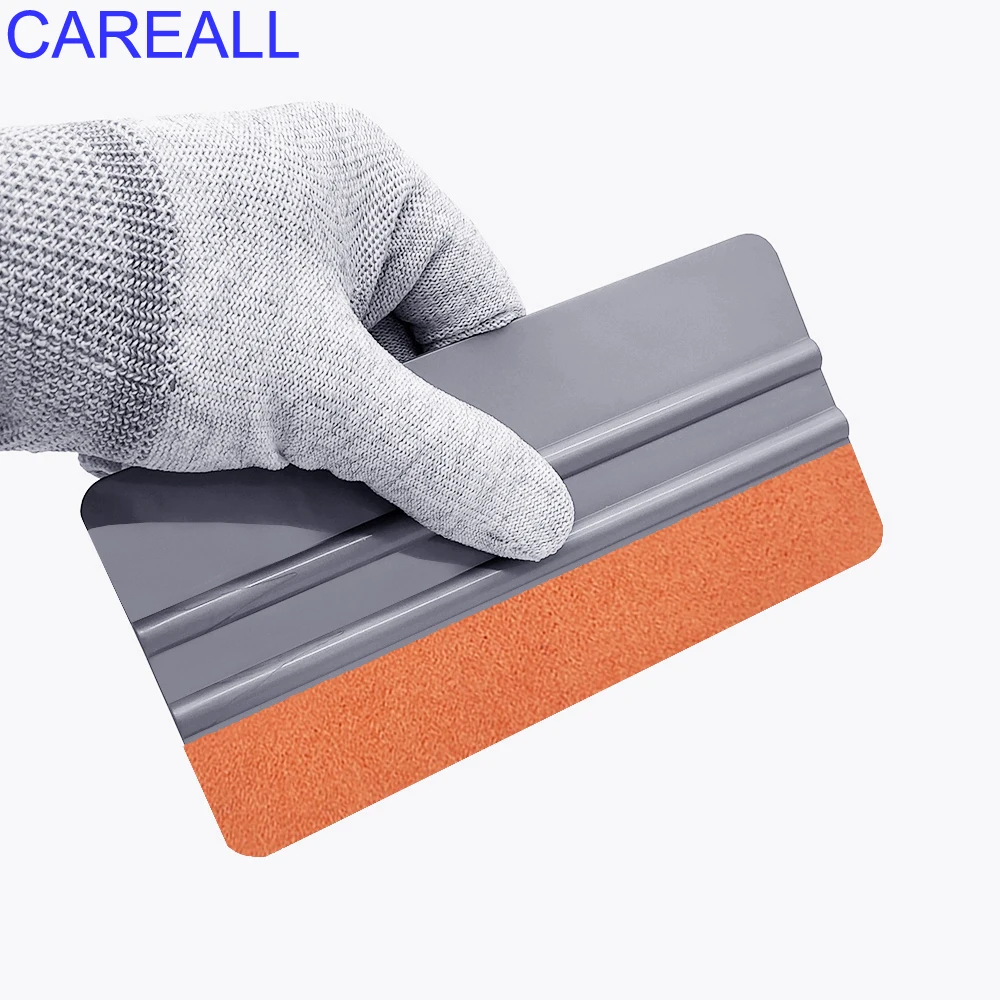 6 inch Suede Felt Squeegee Car Vinyl Wrap Carbon Film Sticker Decal Wallpaper Applicator Window Tint Tool Wiper Scraper CAREALL car wrapping tools,vinyl squeegee,window tinting squeegee,automotive film tools,window tint squeegee
