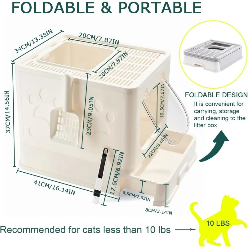 Covered Top Entry Cat Litter Box 5
