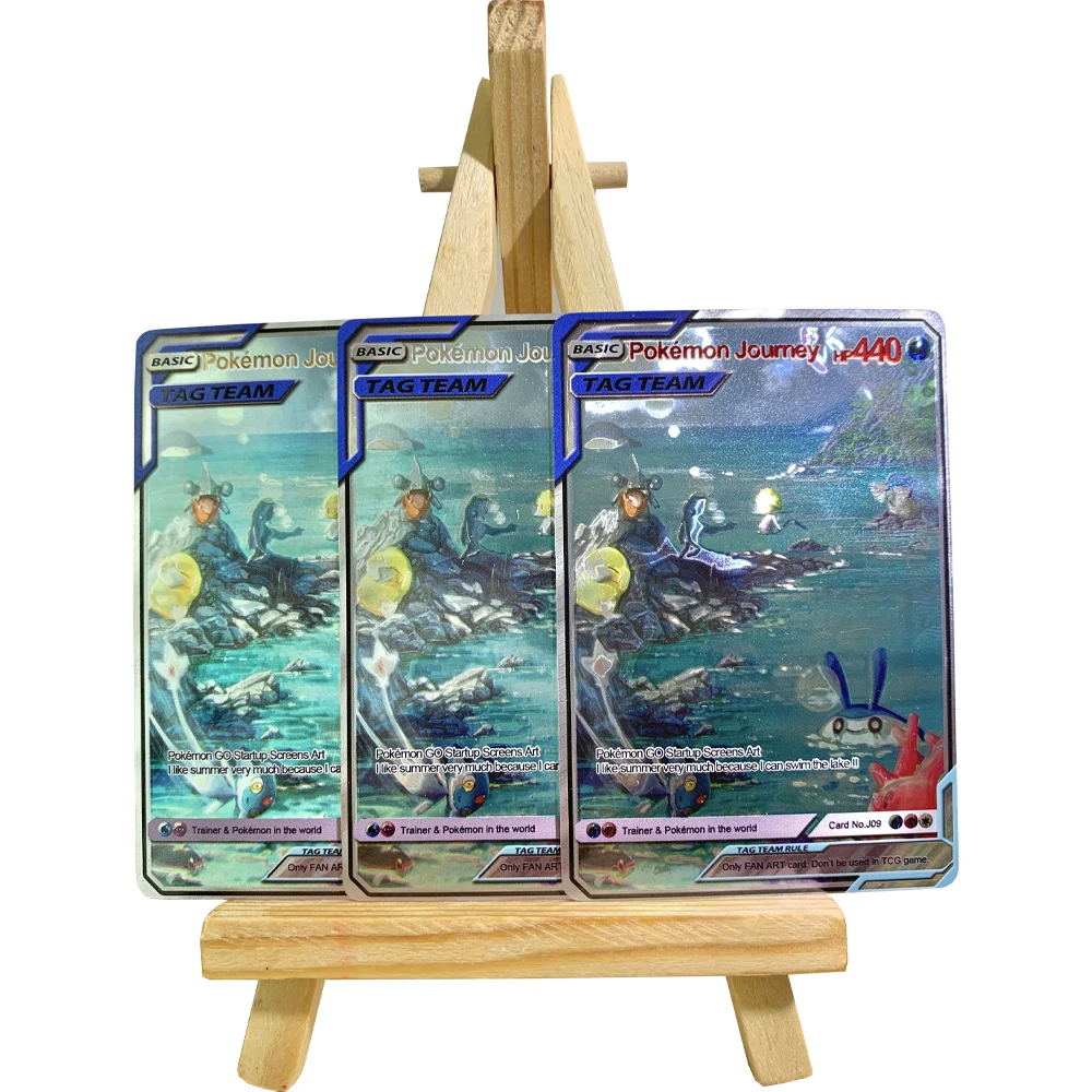 

Anime Pokemon Collection Card Go Classic Game Loading Scene J09 Radium Light Bronzing Flash Card Exquisite Craftsmanship Gifts