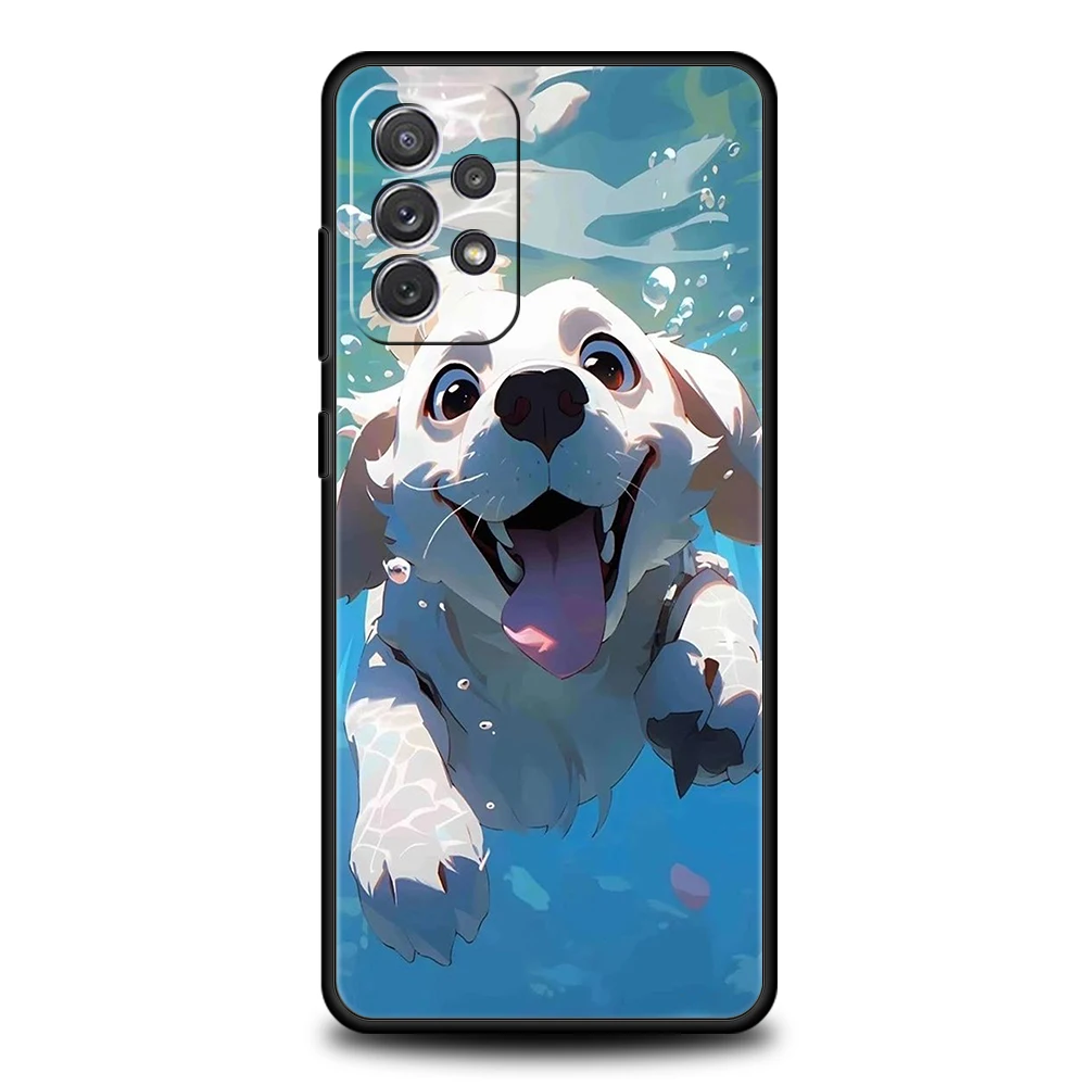 Cartoon Hunde Handyhülle für Samsung Galaxy A14 A54 A34 A51 A71 A72 A73 A32 A52 A52S A01 A11 A21S A31 A41 5G Soft Shell Capas Tasche – Detail 6