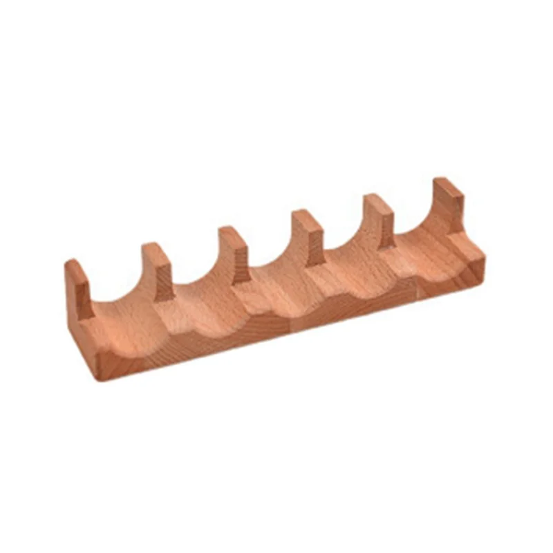 A96K-Wood Sushi Tacos Holder Taco Stand Serving Rack Divider Taco Rack Tray Plates For Home Restaurant Dining Party 6