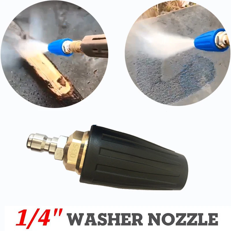 1/4 Ugello Turbo Rotante A Connessione Rapida 276Bar 4000 Psi Rondella Per Auto Per Accessorio Detergente Per Idropulitrice Ad Alta Pressione