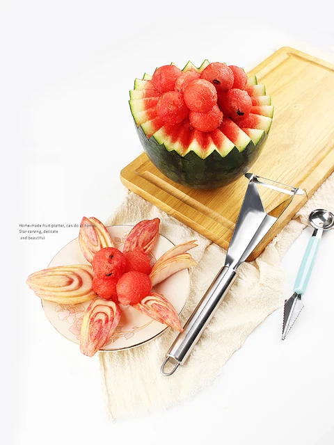 Decoupe fruit,Couteau à découper les fruits à la pastèque et au Melon,boule  à creuser,boule à glace,boule à [C790032426] - Cdiscount Maison