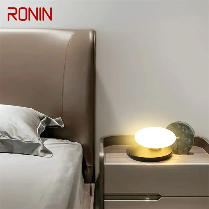 

RONIN Nordic Table Lamp LED Creative Egg Shape Shade Decorative For Home Bedside Desk Lighting