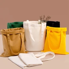 

Blank Shoulder Eco-Friendly Shopping Canvas Bag Customized Custom Colored Cotton Tote Canvas Bag Reusable Grocery Shoulder Bag