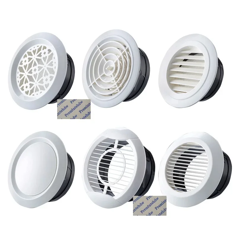 3" 4&ldquo; 5&rdquo; 6&rdquo; 8&rdquo; White ABS Plastic Round Air Vent Grill Cover Diffuser Ventilation Ducting Hose Louver Wall Ceiling Mounted air vent grille ventilation grille air vent cover ducting ventilation cover