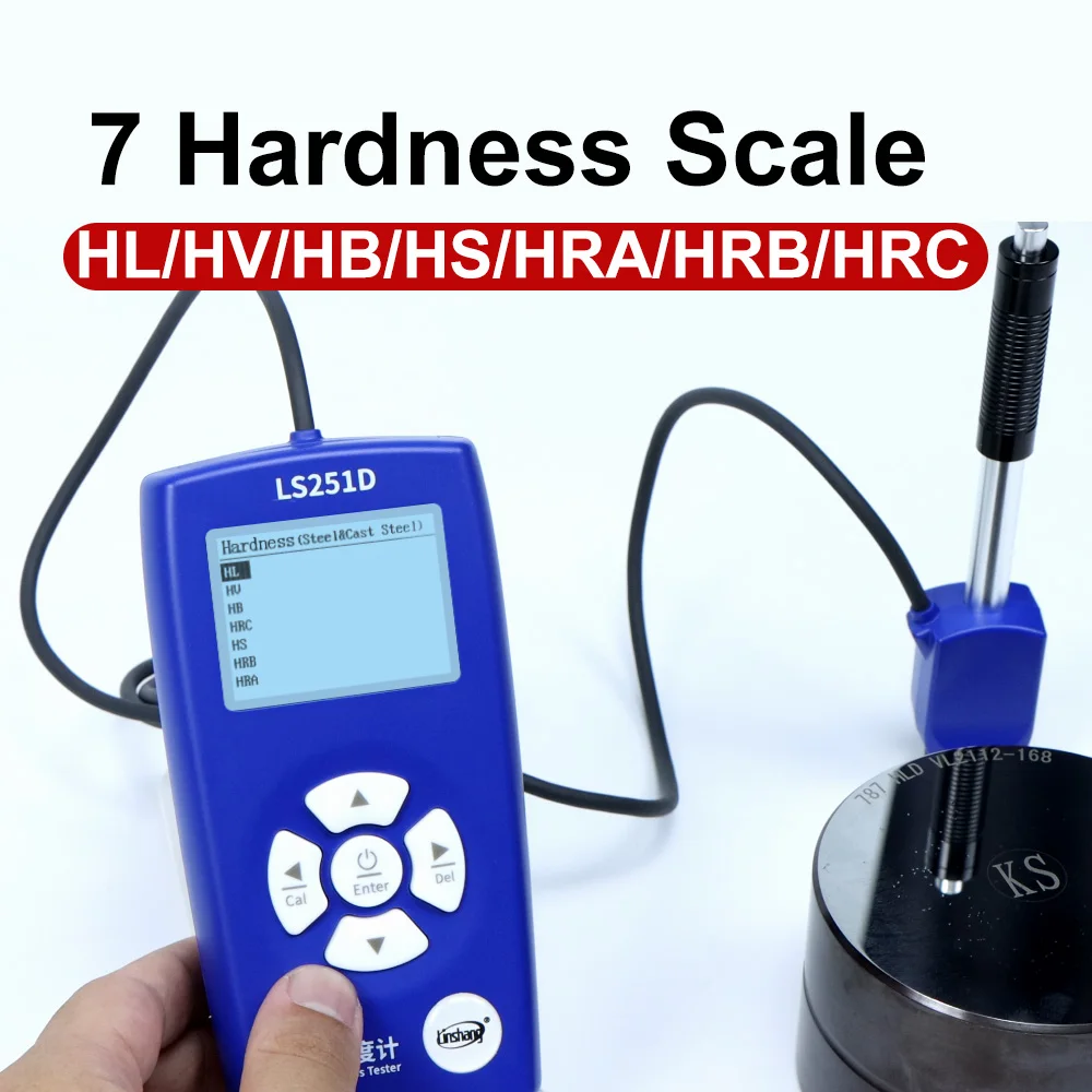 Leeb Hardness Tester Professional Digital Durometer Portable Hardness Testers for Metal Steel HLD LS251D