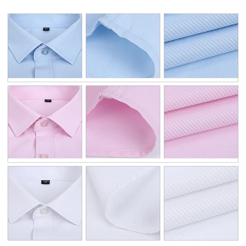 Man Dress Shirt White Button Up Shirt Men Short Sleeve Slim fit Men's Shirts Men's Clothing Summer Man Buttoned Blouse