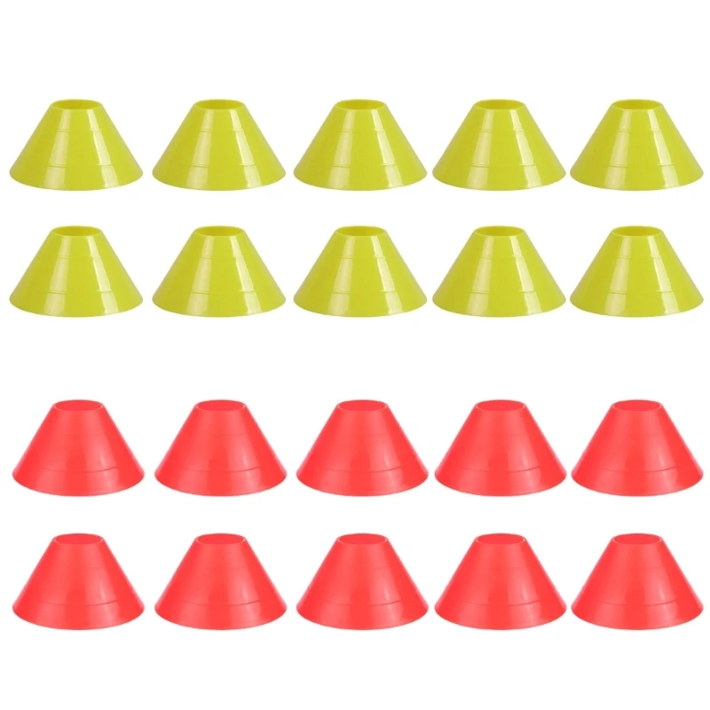 

10 Pieces/Set Disc Cone Soccer Cones Agility Drills Cones Mark Disk with Holder for Sport Football Training Practice