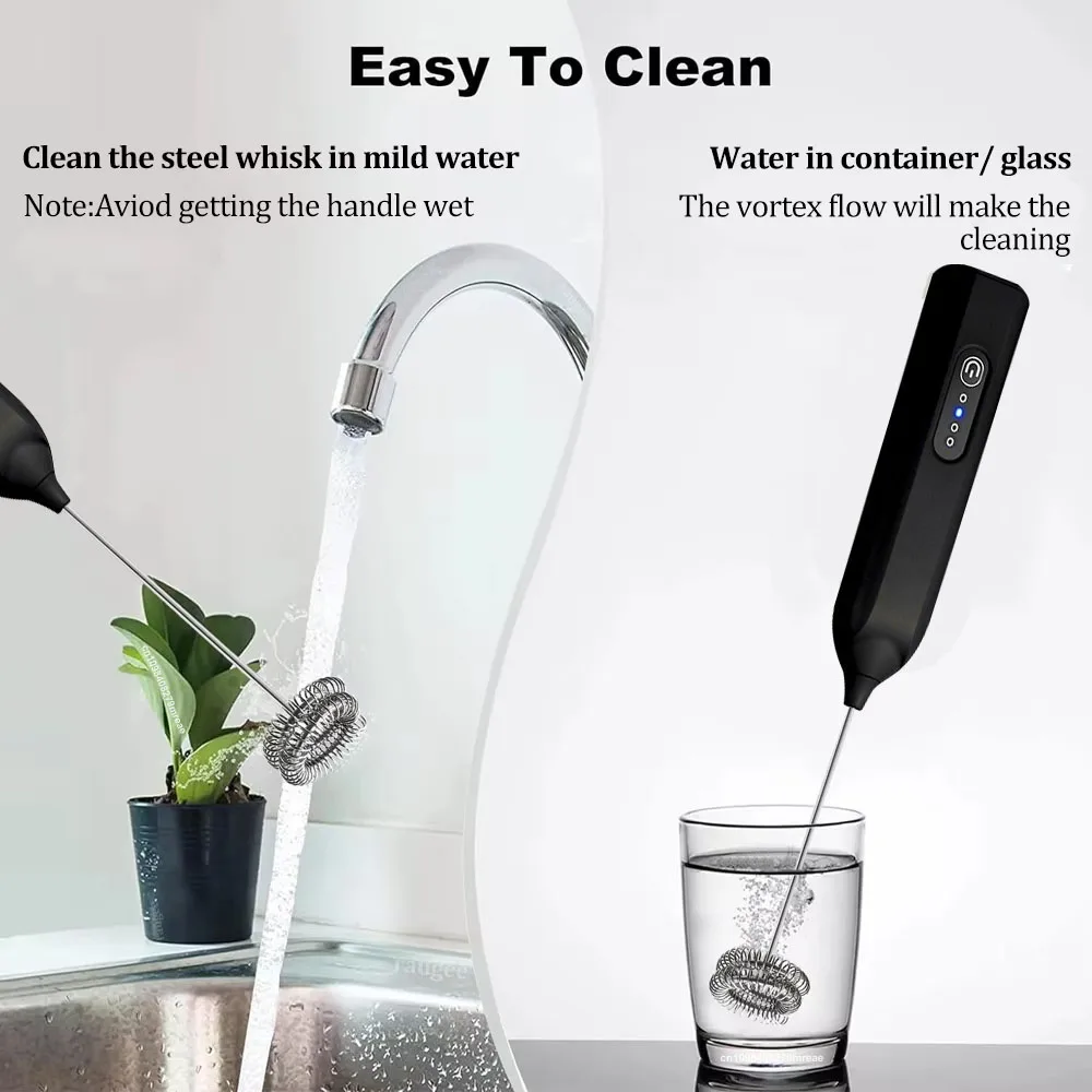 Wireless Milk Frothers Electric Handheld Blender Mini Coffee Whisk Mixer For Coffee Cappuccino Cream Handheld Stirrer Milk Foam 6