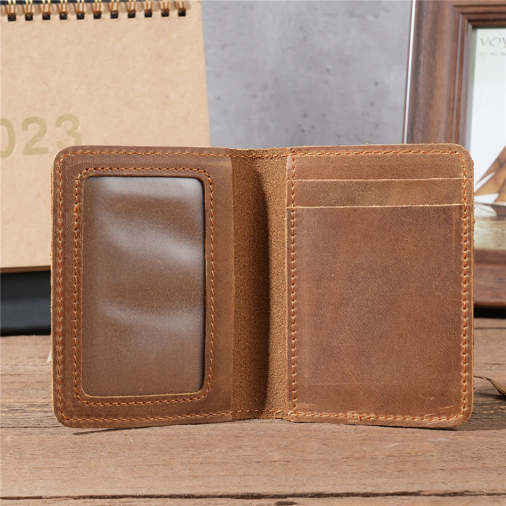 Fashion Genuine Leather Men's Wallet Retro Handmade High Quality Wallet for Men Durable Real Leather Purse for Men Coin Purse