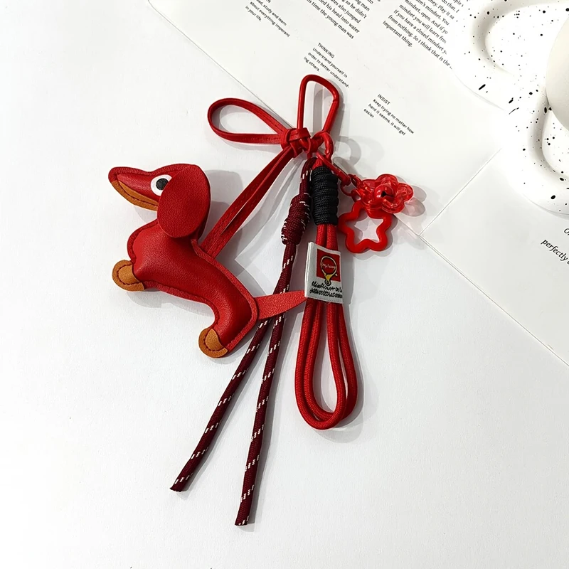 Dachshund Bag Chains Women Bag Decorations Bag Charms Handbag Accessories Fashion Bags Ropes Hanging Lanyard Handbag Pendant