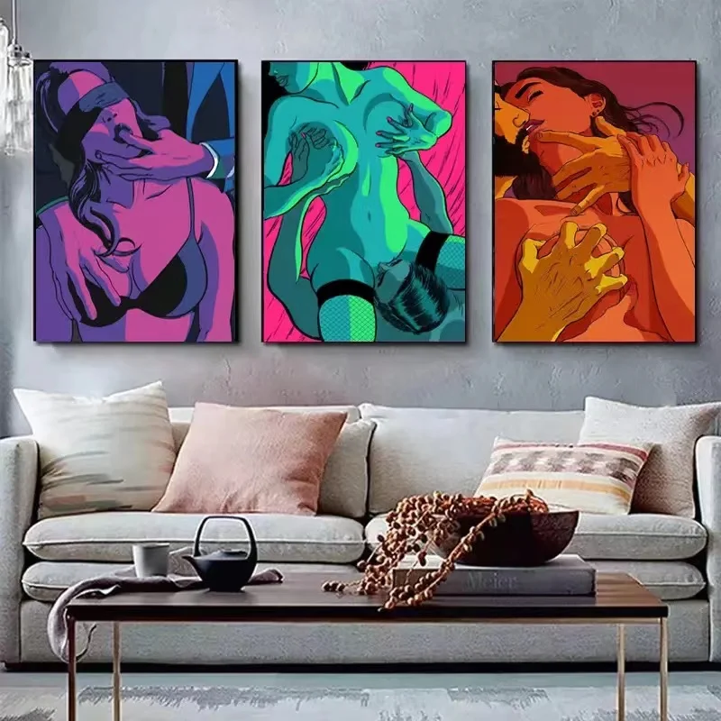 Pintura abstracta de mujer desnuda Sexy p ster de Color Impresi n de pintura-abstracta-de-mujer-desnuda-sexy-p-ster-de-color-impresi-n-de