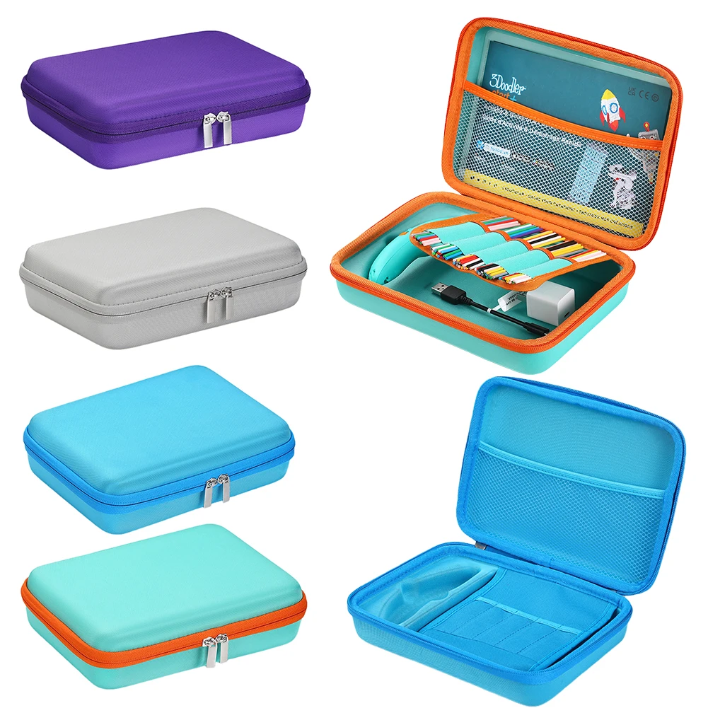 3Doodler Start+ Essentials (2024) 3D 펜 세트용 휴대 가방, 3D 프린팅 필라멘트 리필팩 및 USB 케이블 보호 케이스