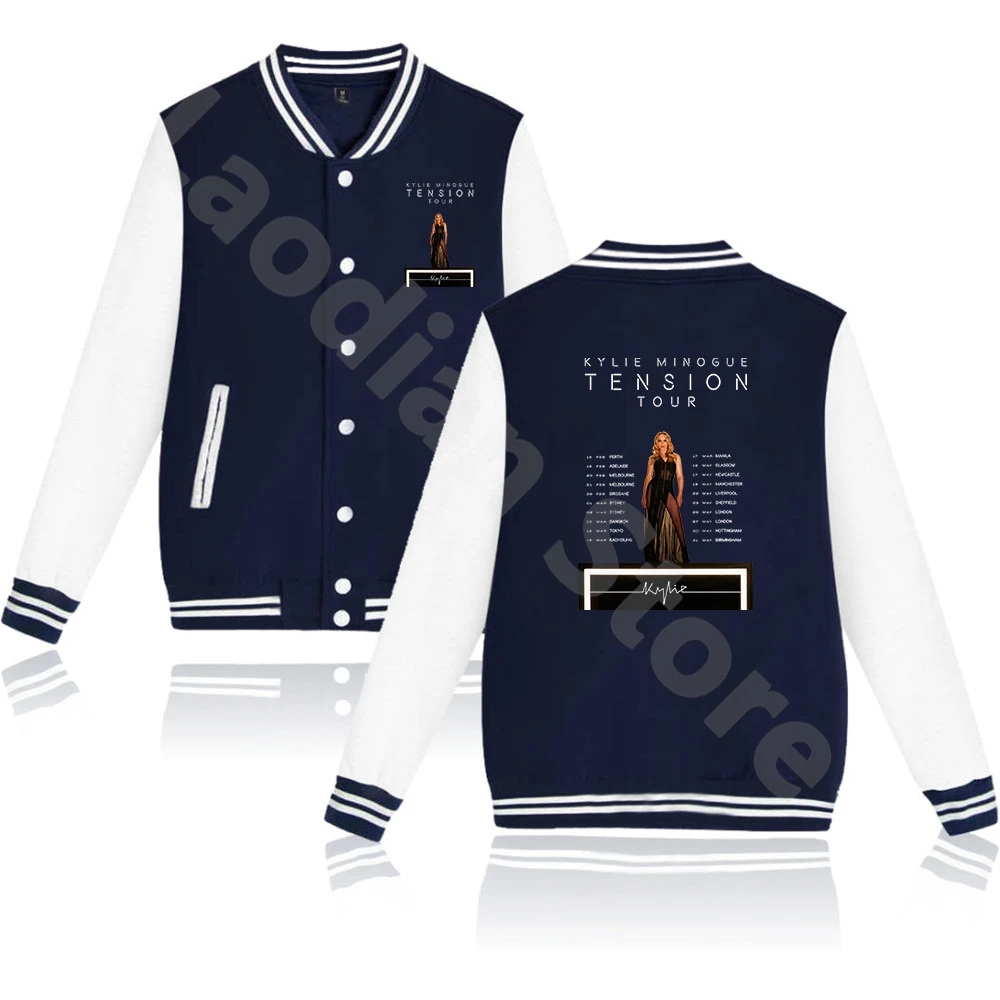 Kylie Minogue Baseball Jacket Vintage 90s Longsleeve Men Women Streetwear Jackets Hip Hop Baseball Uniform Harajuku Clothing 3