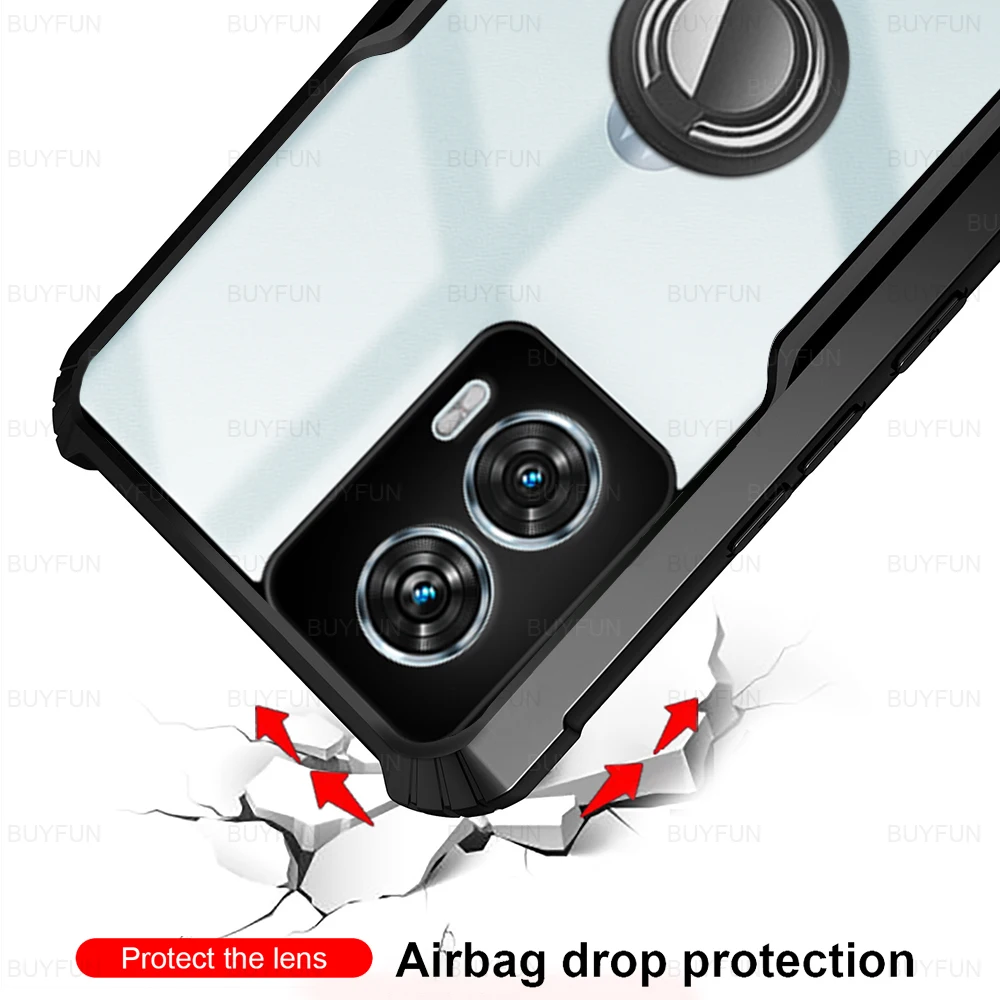 Acrylic Bracket Cover with Ring Stand for 6.7-Inch Smartphone Cases