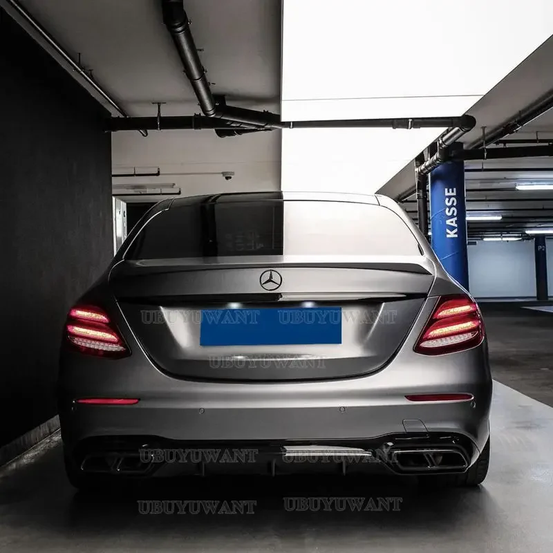 Per Mercedes Benz W213 Spoiler 2016 2017 2018 2019-21 classe E E200 E300 E320 E63 Spoiler ABS di alta qualità Spoiler posteriore per auto - immagine 2
