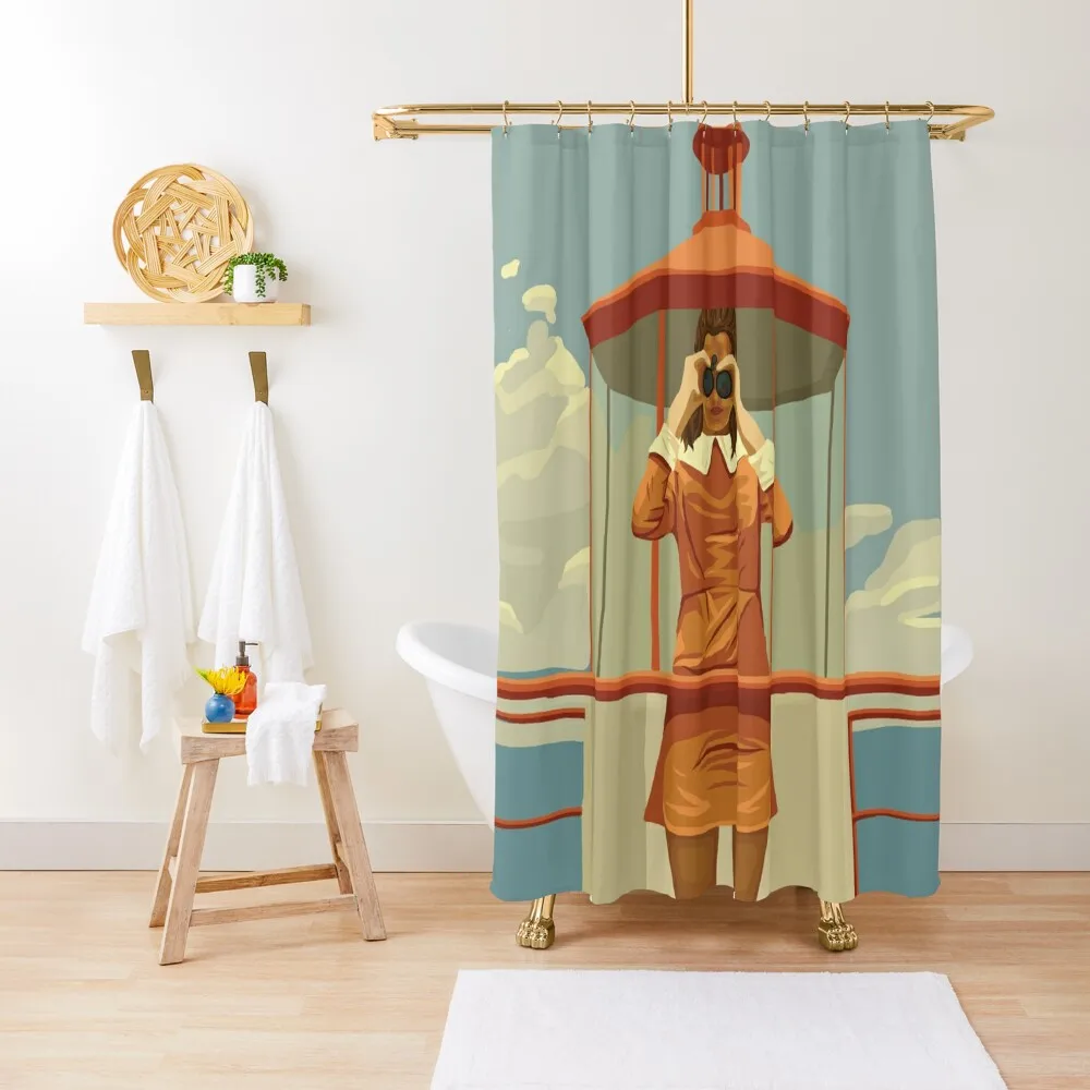 

Moonrise Kingdom Graphic Design Shower Curtain Luxury Bathroom Shower Curtain