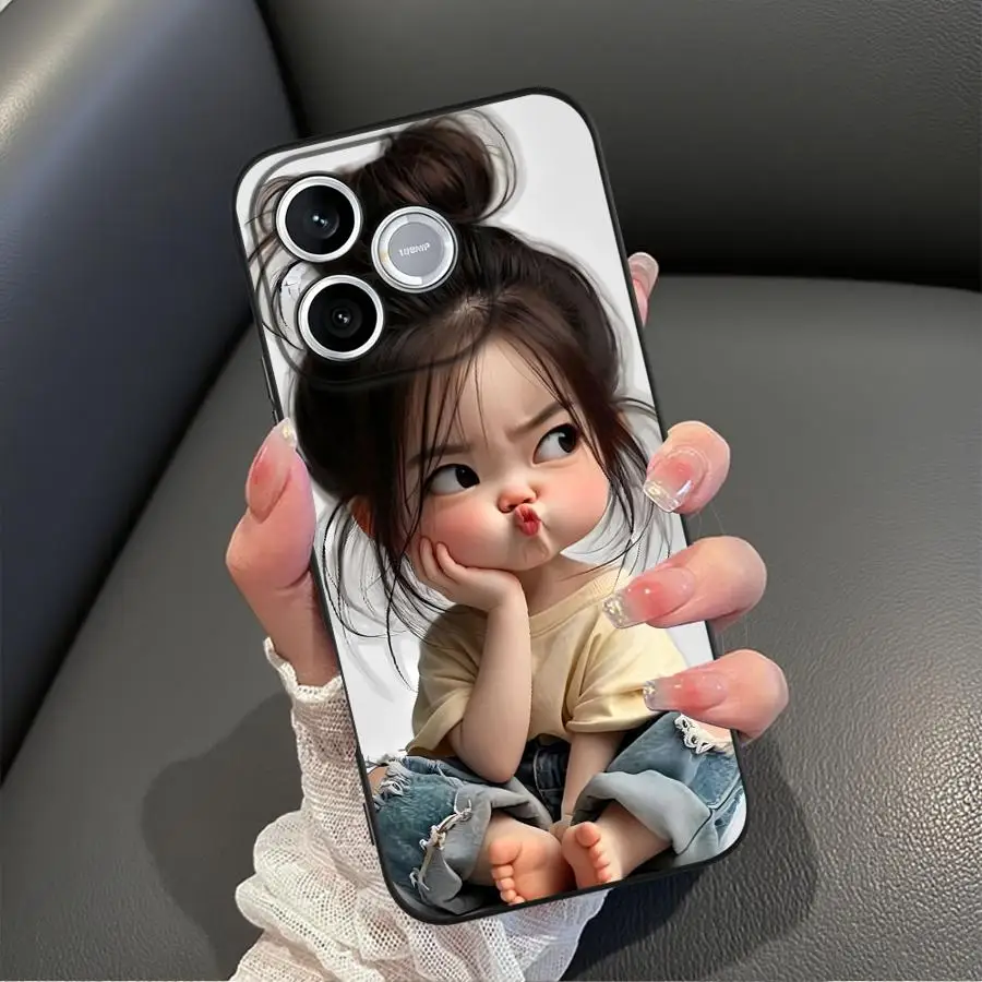 Cute Cartoon Girl Phone Cover Case