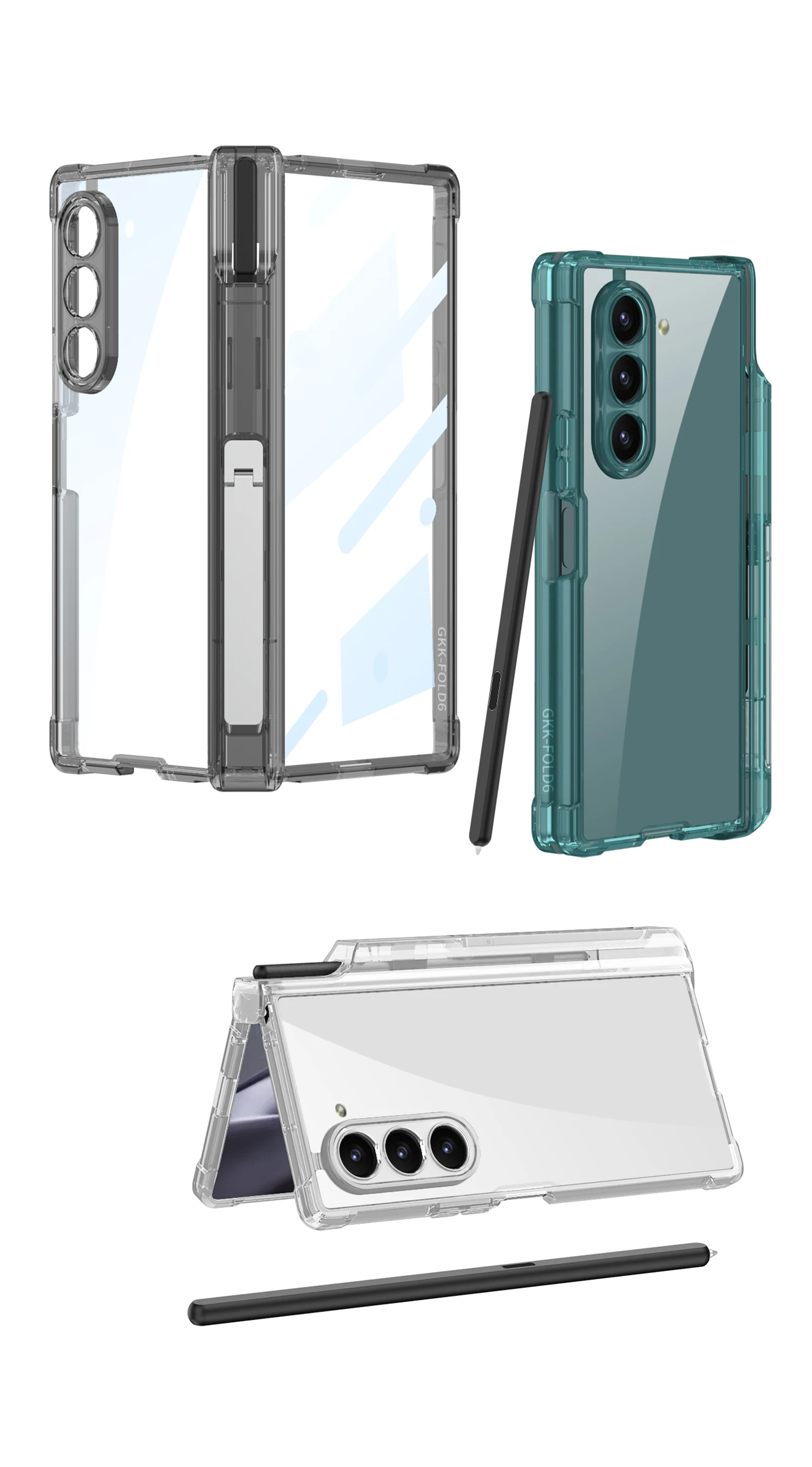 Transparent Airbag Screen Protective Case for Samsung Galaxy Z Fold 6 Fold6 Case