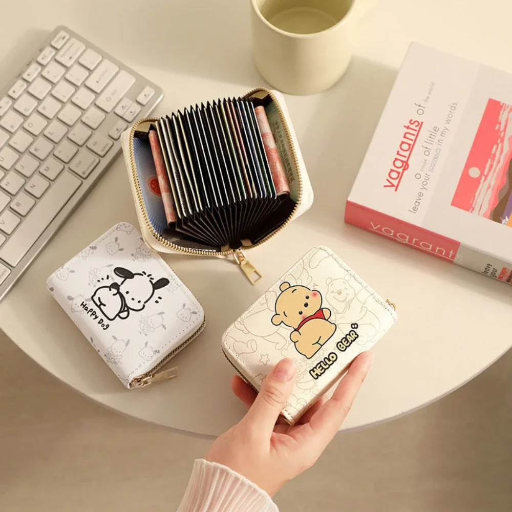 Cute Pacha Dog Cartoon Card Bags for Women Small Personality 11card Slots Card Bag Id Credit Holder Driver's License Holder
