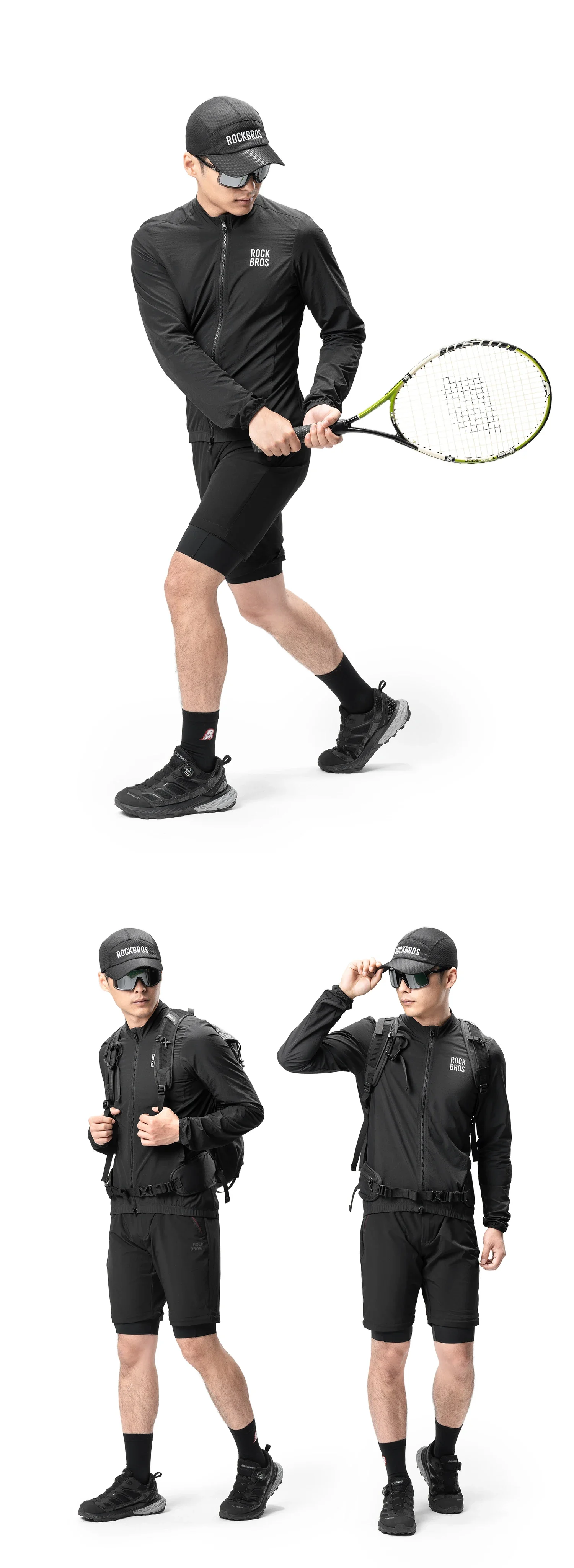ROCKBROS Radsport-Sportbekleidung für Herren, Sommer-Laufbekleidung mit langen Ärmeln, schnell trocknend, atmungsaktiv, Herren-Fahrradjacke, Jersey-Kleidung – Detail 8