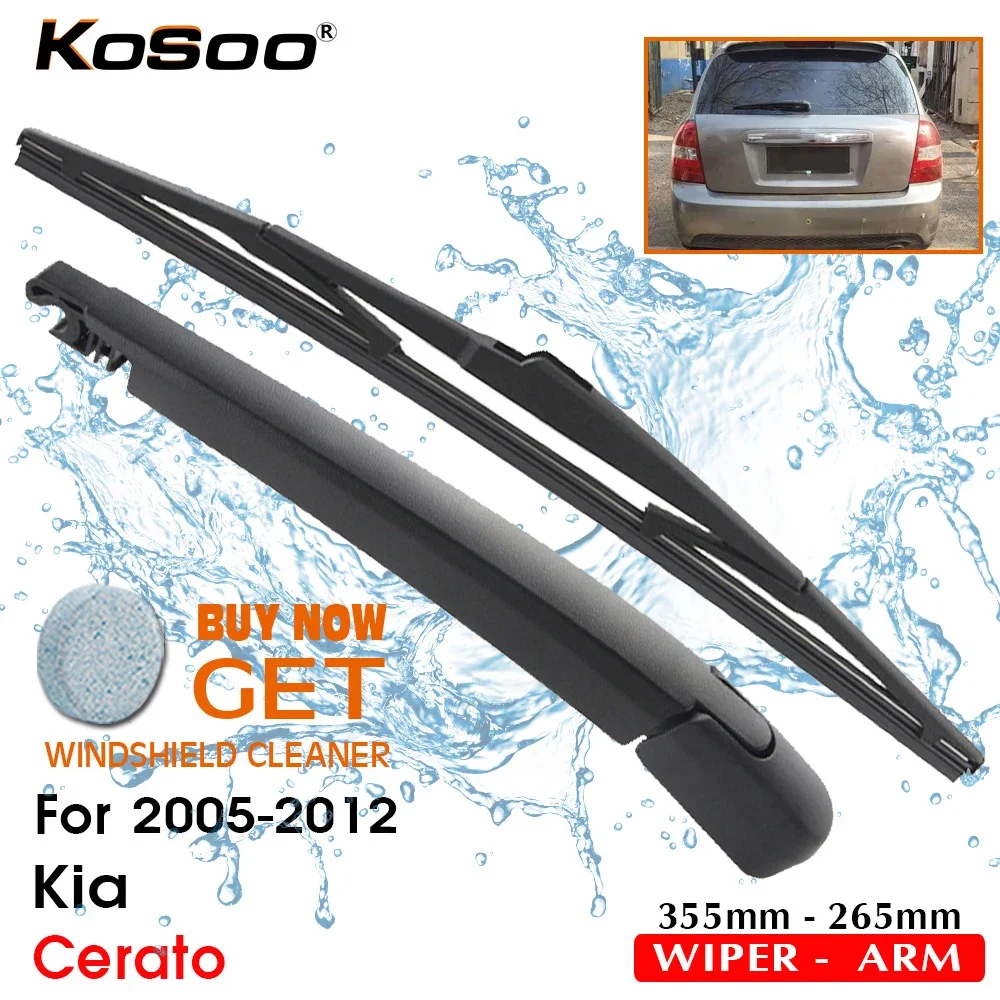 

KOSOO Авто Задние лезвия для KIA Cerato,355 мм 2005-2012 заднего стекла стеклоочистителей рычаг, аксессуары для стайлинга автомобилей