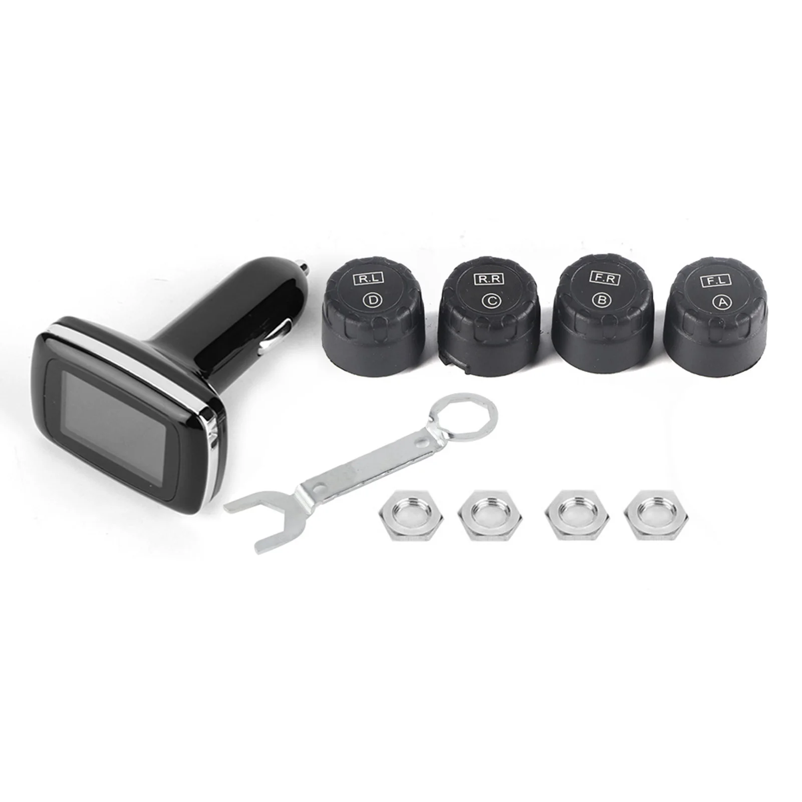 Car TPMS TPMS Car Tire Pressure Monitoring System Cigarette Lighter with 4 External Sensors Tire Pressure Monitoring System