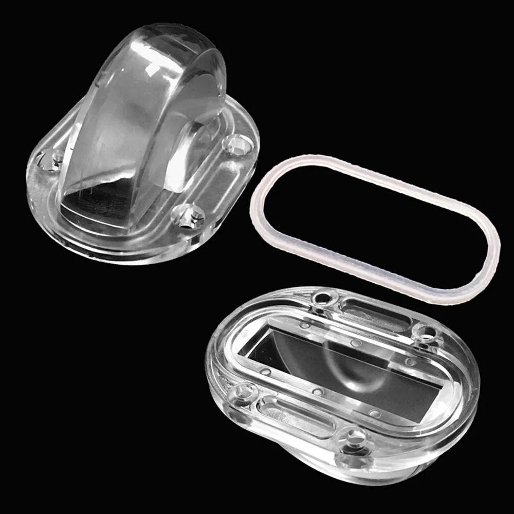 

High quality LED Lens 55.1X40X31.12mm with Waterproof ring 5X180 degree Window lamp lens