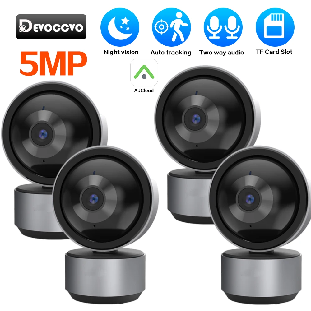 5MP IP WiFi PTZ 카메라 감시 보안 베이비 모니터 자동 인간 추적 캠 양방향 오디오 실내 무선 비디오 카메라