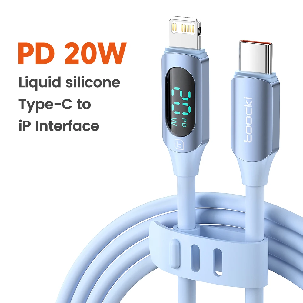 Enhanced Toocki LED Display Fast Charging USB-C Cable
