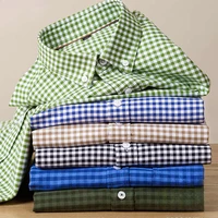 Haute qualité 100% coton mode korena chemises à carreaux populaires pour homme coupe ajustée chemise décontractée formelle tendances élégances vêtements de bureau 2