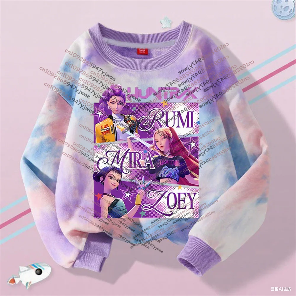 Survêtement Fille KPop Hunters - Sweat à Capuche Zippé + Pantalon - Style Streetwear - Taille 3-4 Ans à 13-14 Ans - Imprimé Rumi, Mira, Zoey, Etc.