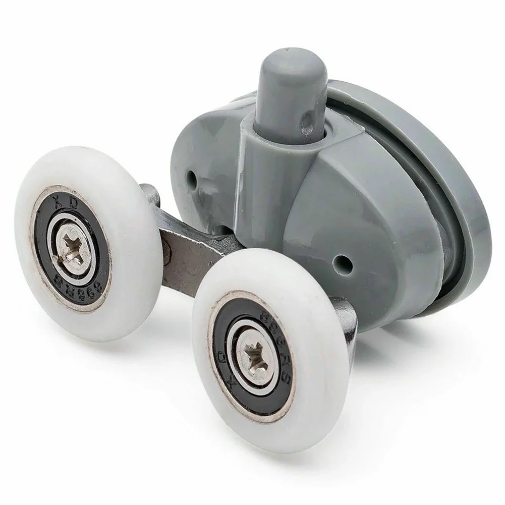 Shower Door Rollers 4pcs Twin Shower Screen Door Rollers/Runners/Wheels Top Bottom Replacement Furniture Hardware Rollers For Sliding Doors