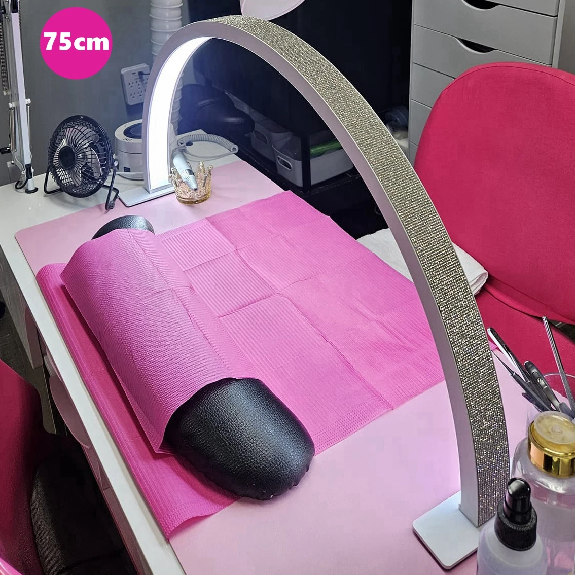 30inchCrystalsArcLight30W3000K6000KHalfMoonLEDLightforNail