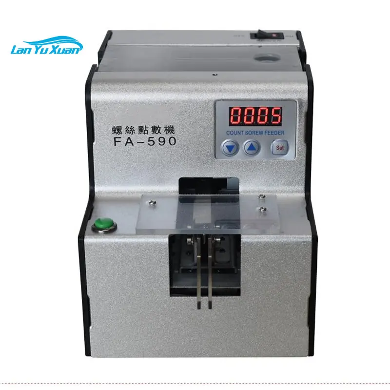 FA-590 Automatic Screw Counting Machine Screw Counter Track Screw Counting Tools Digital Display AC100-240V 1.0-5.0mm Adjustable counting crochet hook chanting counter knitting digital display finger counters