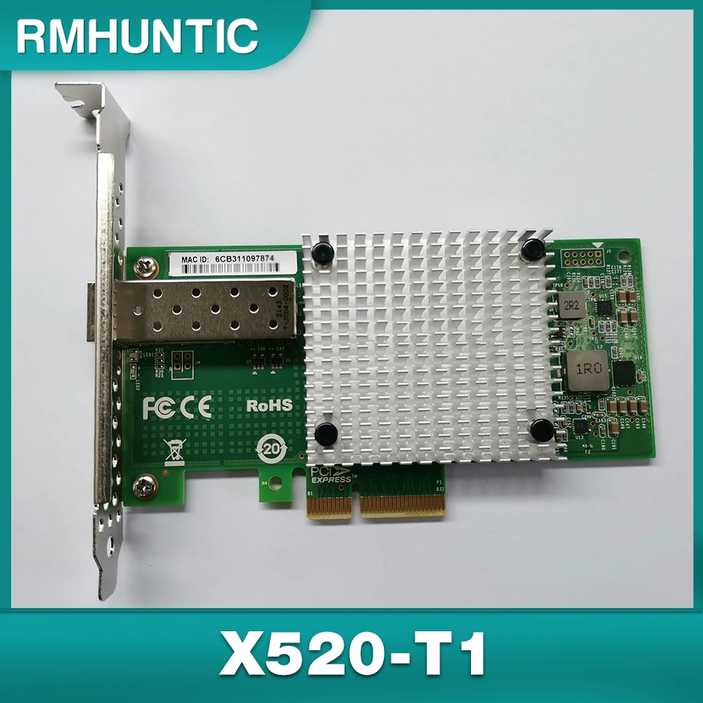 

For Inter X520 PCIE X4 PCI-E X8 10 Gigabit Single Port Server Network Card NIC X520-T1