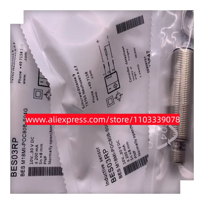 

Новый конденсаторный Бесконтактный переключатель BES008L BES M18MI-PSC80B-S04G, 3 шт.