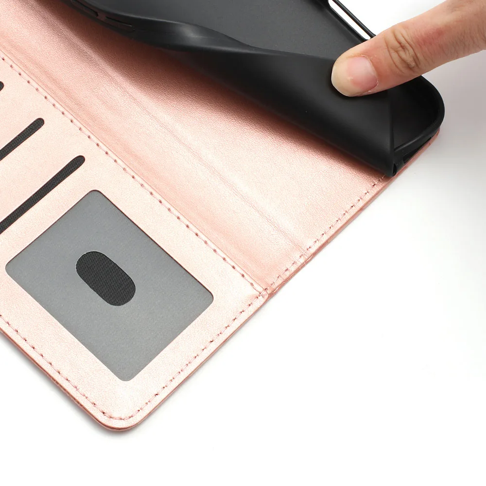 Leather Wallet Card Holder Flip Case - Stylish and Durable Phone Back Cover