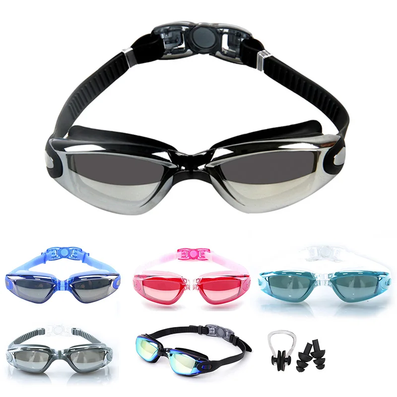 Swimming Goggles For Men Women Kids Anti-Fog UV Waterproof Silicone Adjust Diving Eyewear