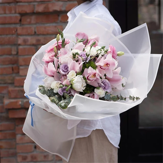 20 Sheets Waterproof Half Transparent Korean Flower Wrapping Paper