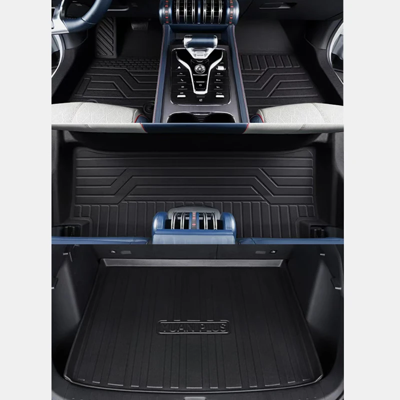 BYD Atto 3 Ev 맞춤형 바닥 라이너 3D 발 패드, 완전히 둘러싸인 바닥 매트, 방수 미끄럼 방지 카펫, 2022 신제품
