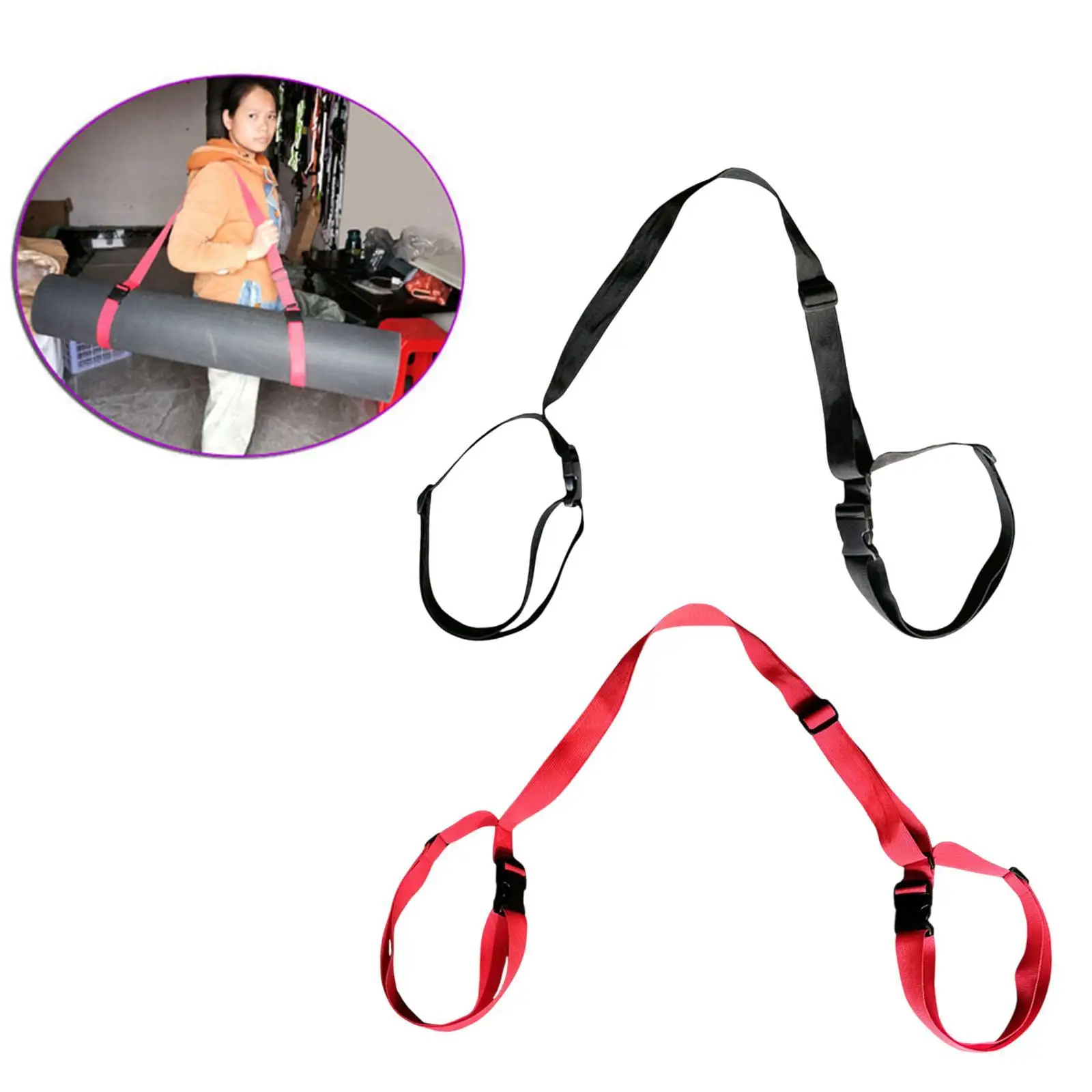 Yoga Mat Carrier Strap Adjustable Shoulder Belt Yoga Mat Holder Yoga Mat Sling for Fitness Camping Home Pilates Pilates Mat