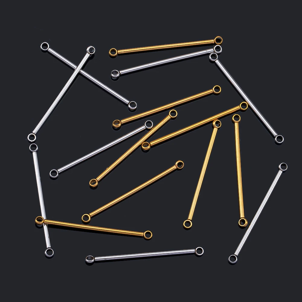 20 Stück 10 Stück Bar-Stick-Anschlüsse aus Edelstahl, goldfarben, für DIY-Ohrringe, Schmuckherstellung, Halsketten, Komponenten – Detail 5