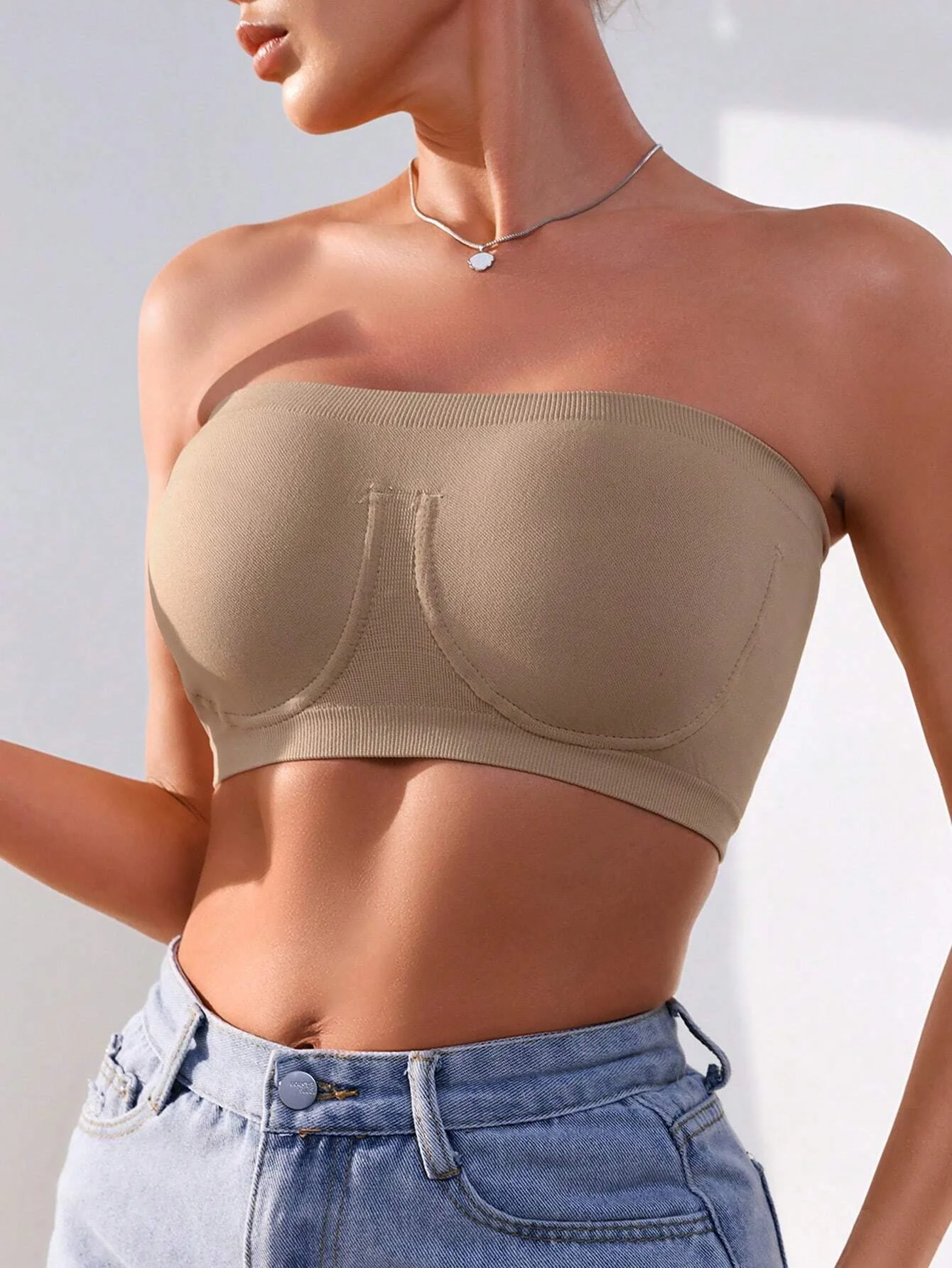 Women's Large Size Tube Top Strapless Bra Wireles Seamless Bandeau Anti-exposure Comfortable Lingerie 5XL 6XL women lingerie bra