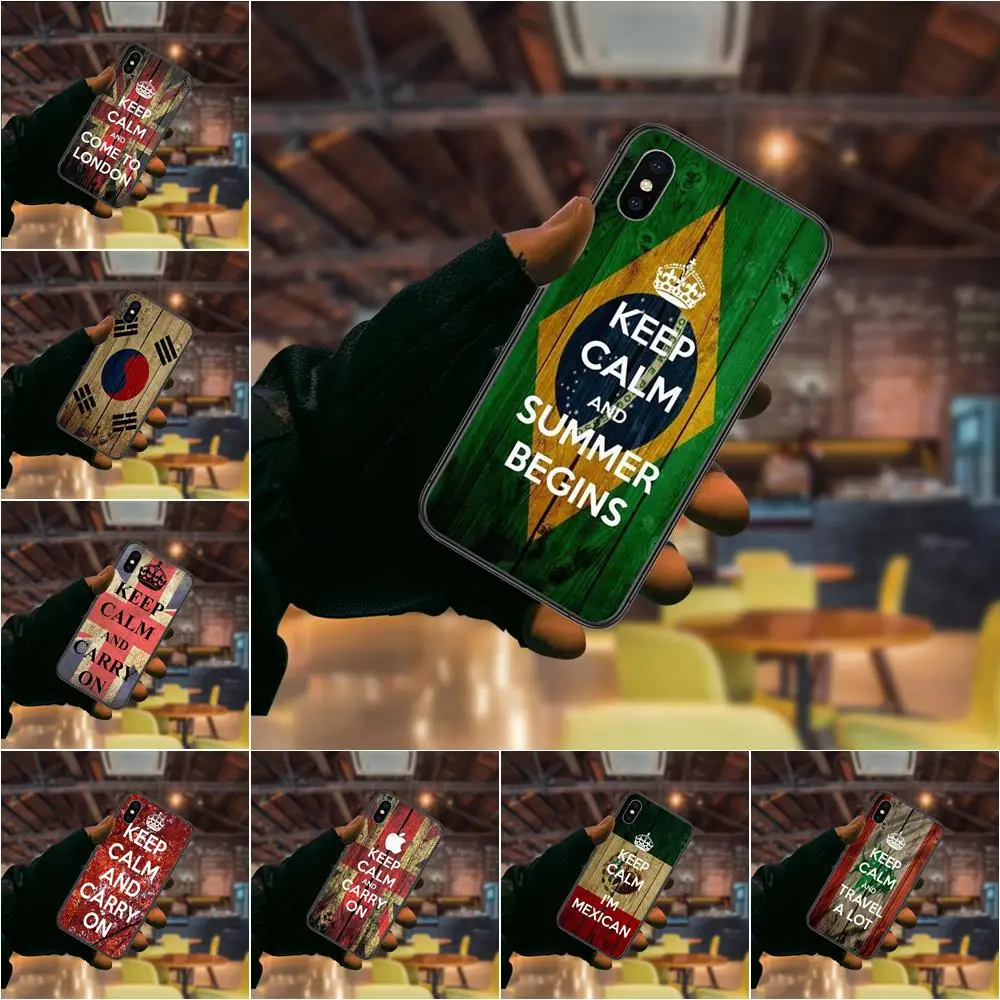 Per Xioami Redmi Note 10 Pro 5G 9 9S 9T Max 8 7 6 5 4 Pro Max Accessori Phone Skin Shell Keep Calm And Carry On Flag Type