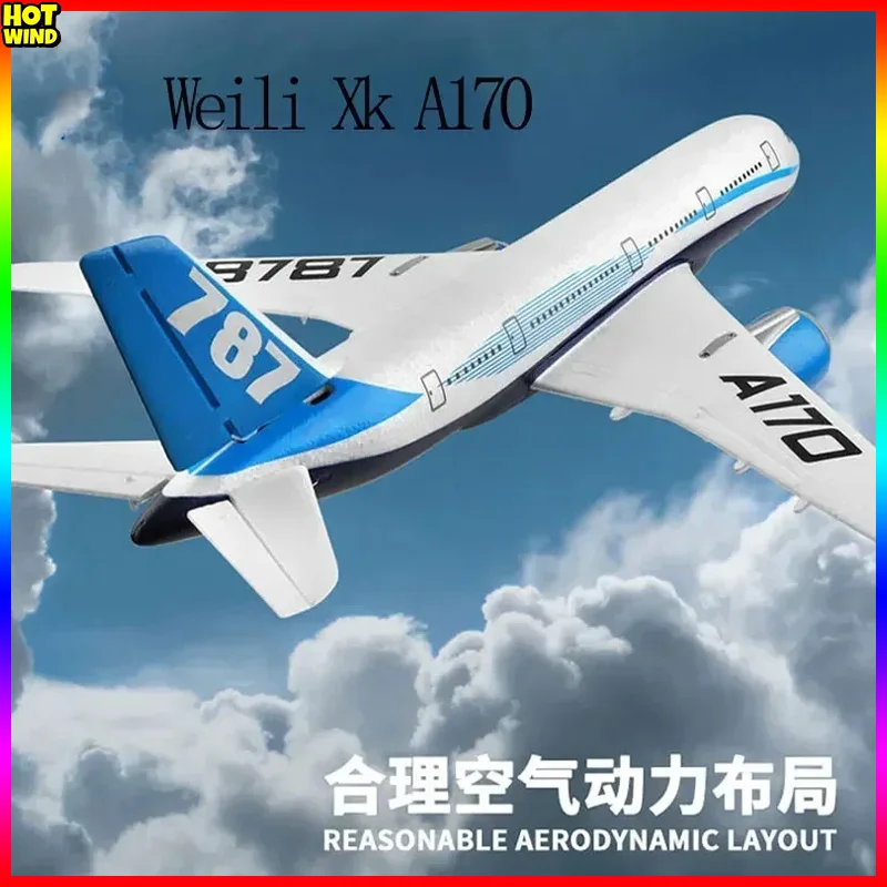 

New Weili Xk A170 Boeing 787 Four Channel Imagery Remote Control Fixed Wing Glider Easy To Learn And Control Aviation Model Toy