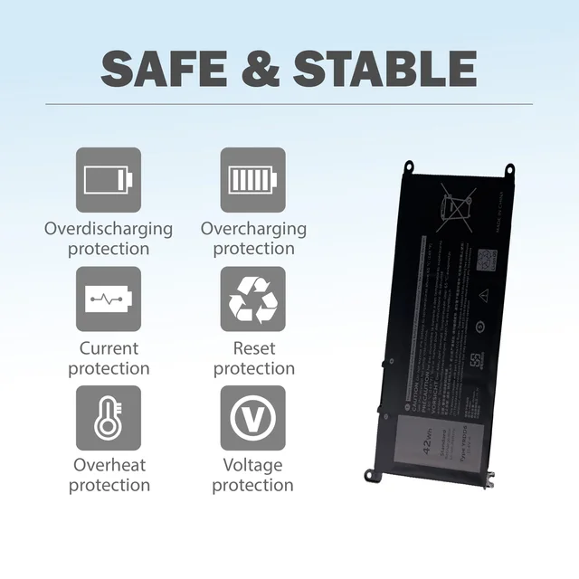 Aazon.co: YRDD6 Laptop Battery For Dell Inspiron 3493 3501 3582 3583 3584 3593 3793 5480 5481...
